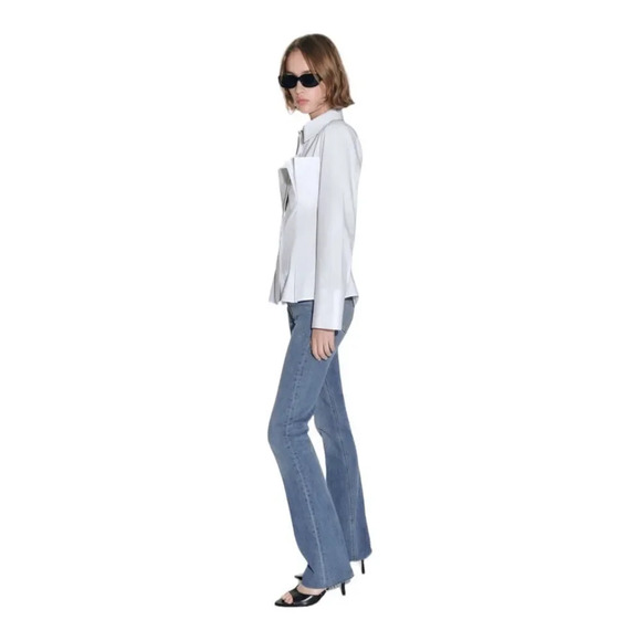 ZARA | Blue | ZW HIGH RISE BOOTCUT JEANS - Picture 9 of 12